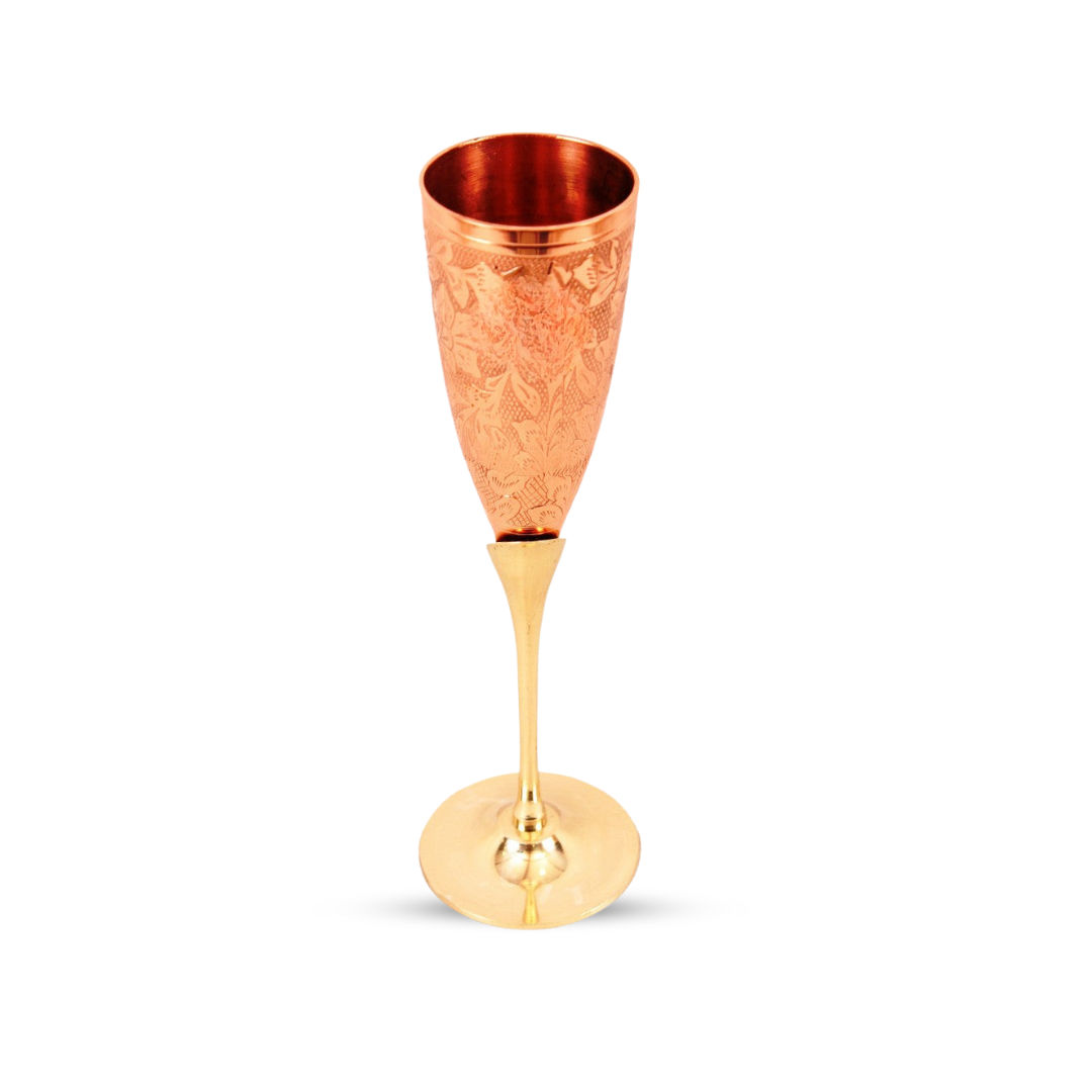 2 Brass Designer Beer Glass Tumbler with 2 Jigger Shot Glasses, Best for Beer Whisky Vodka Parties, , Set of 4